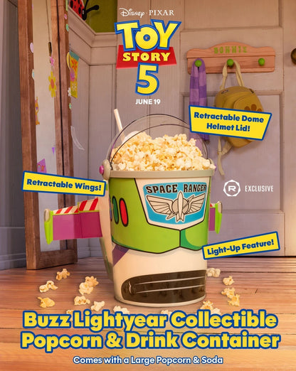 Toy Story 5 Buzz Lightyear Popcorn Bucket & Drink Container 6/18